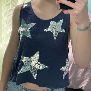 VS PINK Sequin Work Out Top